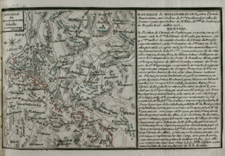 Seven Years War (1756-1763): Map of the Battle of Vellinghausen (July 15-16, 1761), 1765. Creator: Jean de Beaurain.