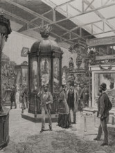 Fifth Hall of the Spanish section in the Palace of the Champ de Mars, Paris Exposition, 1878. Creator: Enrique Alba.