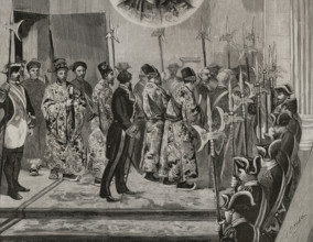 Embassy of the King of Annam to King Alfonso XII, Madrid, Spain, May 12, 1878.  Creator: Andrés Ovejero.