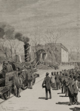 Inauguration of the France Railroad in Gerona, on January 20, 1878, (1878).  Creator: Tomás Carlos Capuz.
