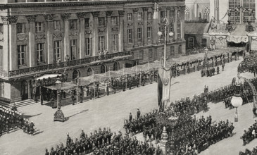 Inauguration of the reign of Wilhelmina of the Netherlands, Amsterdam, Holland, September 6, 1898.  Creator: Unknown.