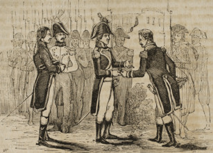 Cession of the territories of Louisiana from the Kingdom of Spain to France, 1803, (1851).  Creator: Unknown.