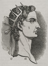 Augustus, first Roman Emperor, 1852.  Creator: Unknown.