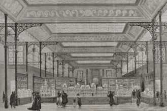 Interior of the Pavilion of the City of Paris at the Champ de Mars, Paris Exposition, 1878. Creator: Unknown.