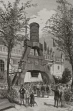 Creusot Steam Hammer presented by the Creusot factory at the Trocadero...Paris Exposition, 1878. Creator: Unknown.