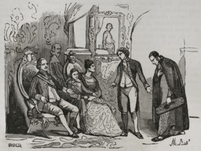 Juan Escóiquiz, canon of Saragossa, is appointed tutor to the Prince of Asturias, c1795, (1851).  Creator: Unknown.