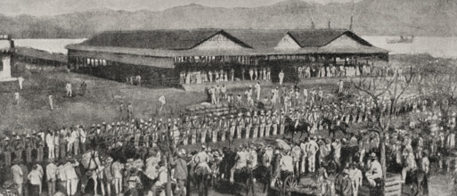 Cuban war of Independence: review of troops coming from the interior of the island, Cuba, 1898. Creator: Unknown.