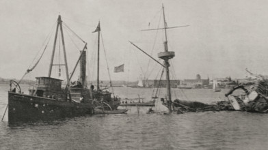 The American steamship tug "Right Arm", Havana, Cuba, 1898.  Creator: Unknown.