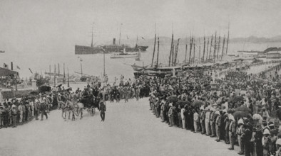 Arrival of Captain-General Andrés González Muñoz, San Juan, Puerto Rico, 11 January 1898. Creator: Unknown.