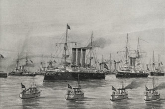 Spanish-American War (1898): Spanish navy torpedo hunters, 1898.  Creator: Enrique Laporta Valor.