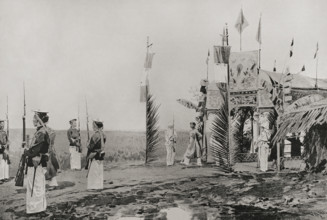 Visit of the Emperor Thanh Thai to the tombs of his ancestors, 1898. Creator: Unknown.