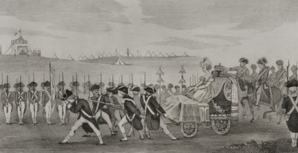 Review of Badajoz, Spain, 1801, (1851). Creator: LTL.