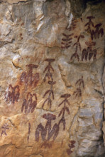 Peña Escrita prehistoric cave art, Fuencaliente, Castile-La Mancha, Spain, 2008.  Creator: LTL.