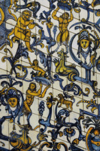 Tile panel, former San Bento da Saúde monastery in Lisbon, c1640 (2018). Creator: Unknown.