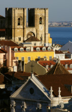 Cathedral and Alfama neighborhood, Lisbon, Portugal, 2008.  Creator: Unknown.