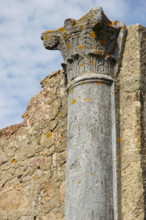 Detail of a Corinthian column in the Forum, Miróbriga, Portugal, 1st-4th centuries (2008).  Creator: Unknown.