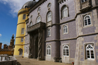 Partial view of the Pena Palace complex, Sintra, Portugal, 19th century (2008).  Creator: Unknown.