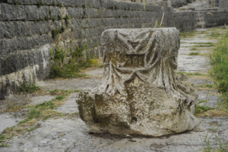 Partial view of the amphitheater ruins, ancient city of Salona, Solin, Croatia, 2018.  Creator: Unknown.