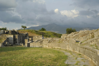 Partial view of the amphitheater ruins, ancient city of Salona, Solin, Croatia, 2018.  Creator: Unknown.