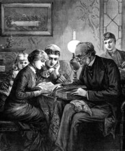 The End of the Year: Striking Twelve, 1881. Creator: R&E Taylor.