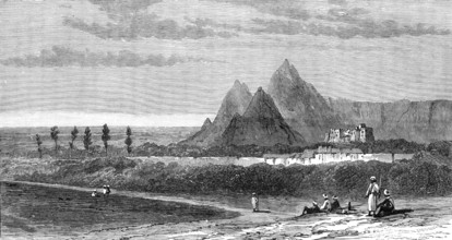 Scene of the battle near Candahar, on Sept. 22, between Ayoub Khan and the Ameer Abdurrahman, 1881. Creator: Unknown.