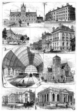 The Middlesbrough and Cleveland Iron Trade Jubilee: public buildings in Middlesbrough, 1881. Creator: Unknown.