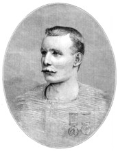 Captain Matthew Webb, the Celebrated Swimmer (Drowned...[in] the whirlpool rapids...1883. Creator: Unknown.