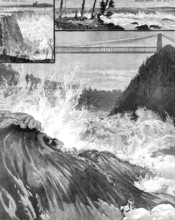The Death of Captain Webb: the Whirlpool Rapids, Niagara, 1883. Creator: Unknown.