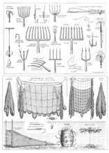 The International Fisheries Exhibition: salmon-poaching implements: Mr. Ffennell's Collection, 1883. Creator: Unknown.