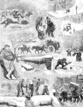 Sketches in London and the suburbs during the snowstorm, Tuesday, January 18, 1881. Creator: Unknown.