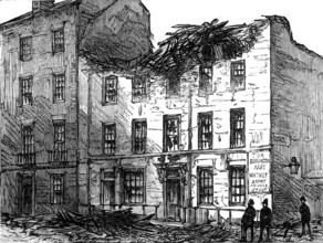 The Great Storm of Wind on Friday week: top of a house blown down in Burlington-street..., 1881. Creator: Unknown.