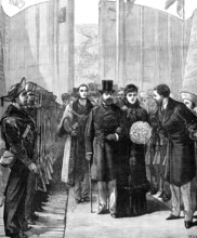 The Royal Visit to Swansea: the Prince and Princess of Wales opening the new Dock, 1881. Creator: Unknown.