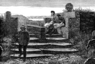 A Cornish churchyard, St. Levan, Land's End, 1881. Creator: Unknown.