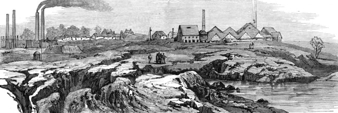Subsidence of land at the Northwich Salt-Mines, 1881. Creator: Unknown.