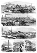 Subsidence of land at the Northwich Salt-Mines, 1881. Creator: Unknown.