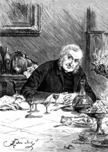 After dinner, when the ladies had retired, he loved to recount the story of his floggings, 1881. Creator: R&E Taylor.