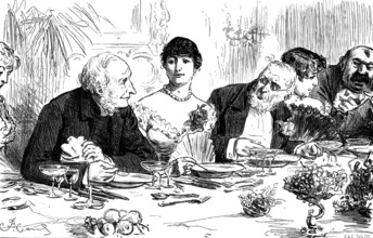 ...he hastened to assure his fair neighbour that the Empire was the best Government for France1881 Creator: R&E Taylor.