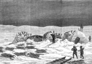 The American Franklin Search Expedition - reindeer camp in King William's Land, 1881. Creator: Unknown.