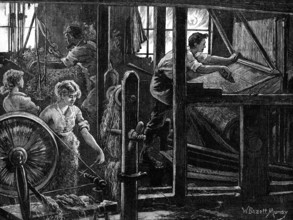 Matting-weavers, 1881. Creator: William James Palmer.