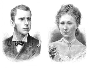 Archduke Rudolph, Crown Prince of Austria, and Princess Stéphanie of Belgium, 1881. Creator: Unknown.