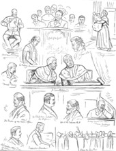 Sketches at the Land League Trials in Dublin, 1881. Creator: Wallis Mackay.