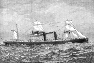 The new Cunard steam-ship Servia, 1881. Creator: Unknown.