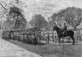 The Brighton Volunteer Review: Middlesex Corps in Steyne Gardens, 1881. Creator: Unknown.