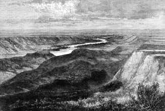 N.-West Territory of Canada: sketches by the Marquis of Lorne: Red-Deer River, looking S.-East, 1881 Creator: Unknown.