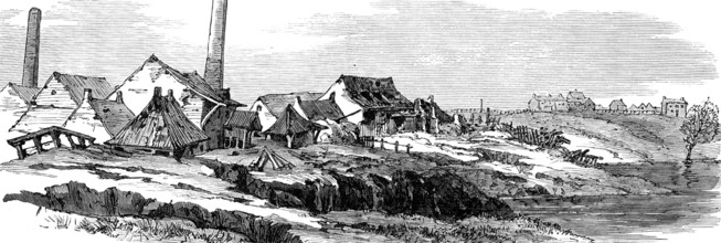 Subsidence of land at the Northwich Salt-Mines, 1881. Creator: Unknown.