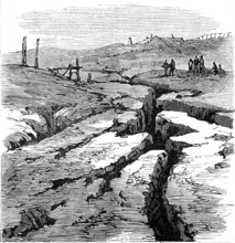 Subsidence of land at the Northwich Salt-Mines, 1881. Creator: Unknown.