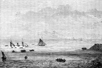 Wreck of the mail-packet Caledonia at St. Helier's, 1881. Creator: Unknown.