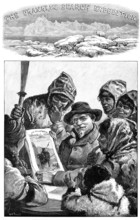 Franklin Search Expedition - Lt Schwatka Showing the esquimaux the "Illustrated London News", 1881. Creator: R&E Taylor.