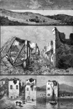 Ruins in Chios after the late disastrous earthquake, 1881. Creator: Unknown.