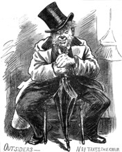 Admission to the Strangers' Gallery of the House of Commons: Outsiders - No. 1 takes the chair, 1881 Creator: Unknown.